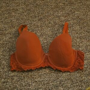 No Boundaries Orange Lace Trimmed Bra Intimates